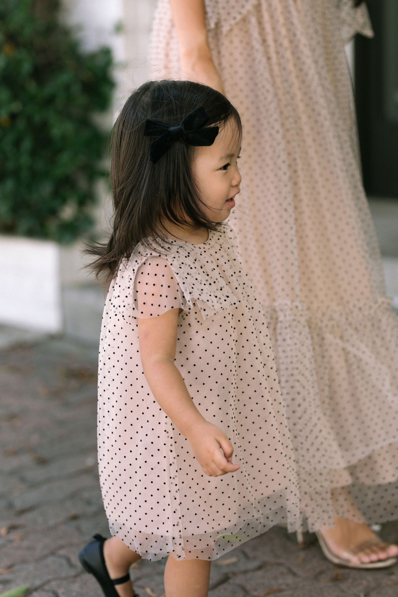 Mini Nadia Dotted Tulle Dress - Morning Lavender Boutique Kids