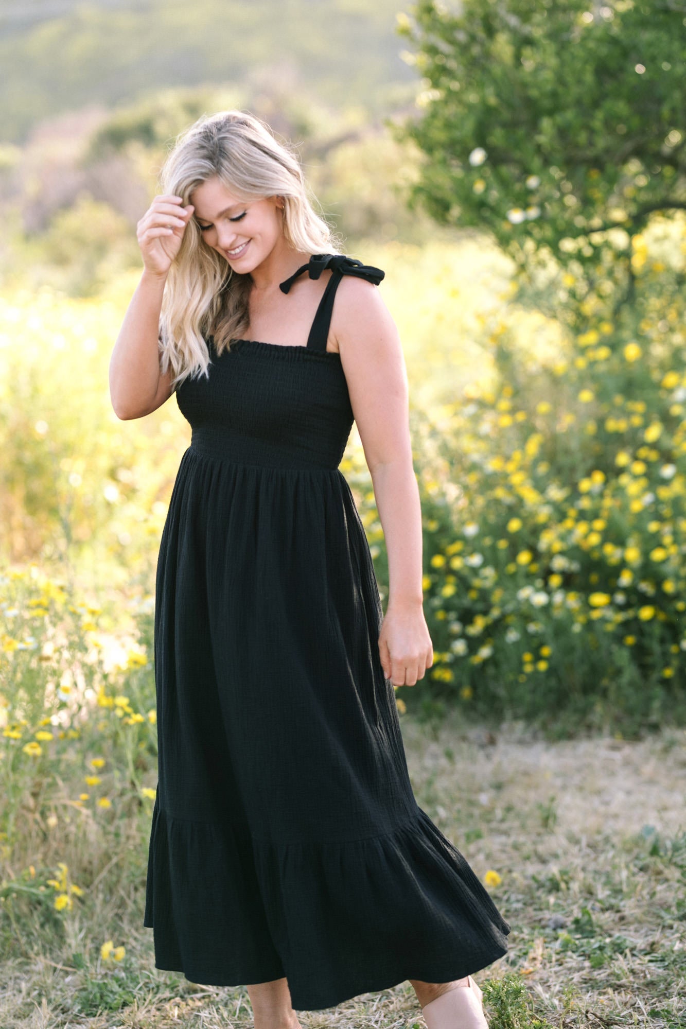 Black and clearance lavender dress