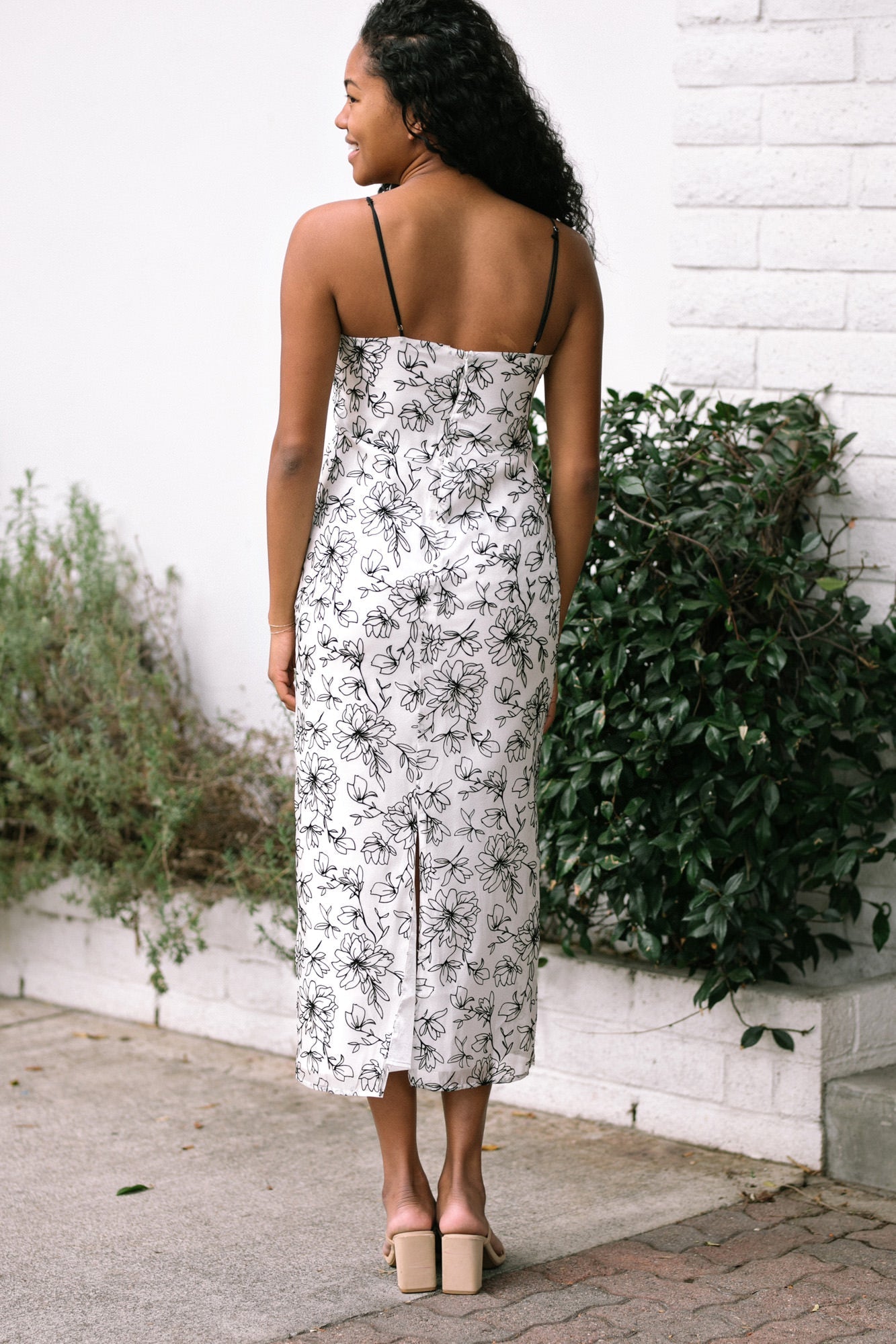 White midi cami outlet dress