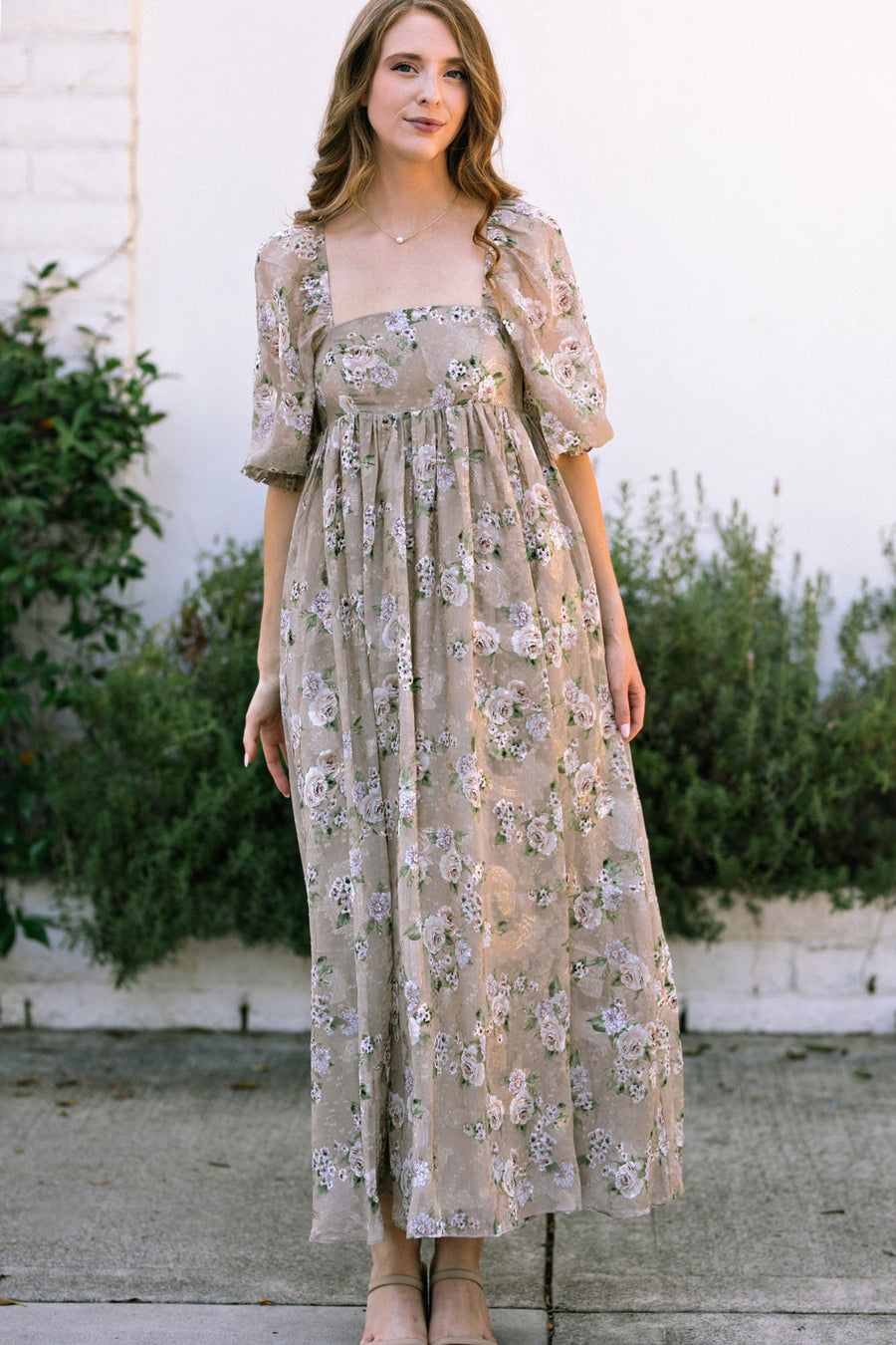Bridgette Babydoll Maxi Dress - Morning Lavender Boutique Dress