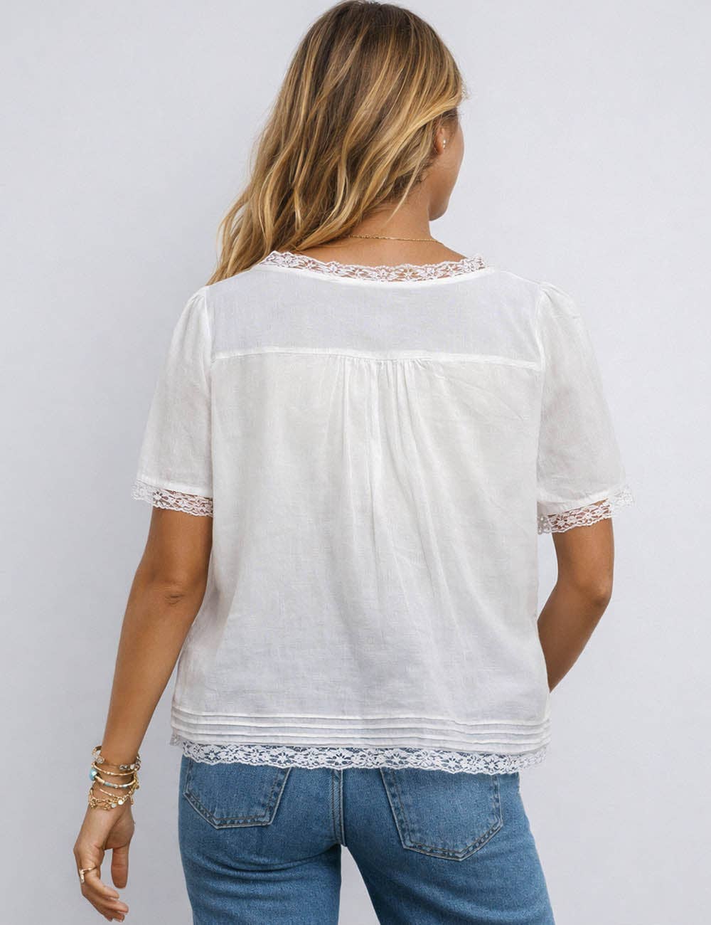 Melinda Square Neck Front Tie Top