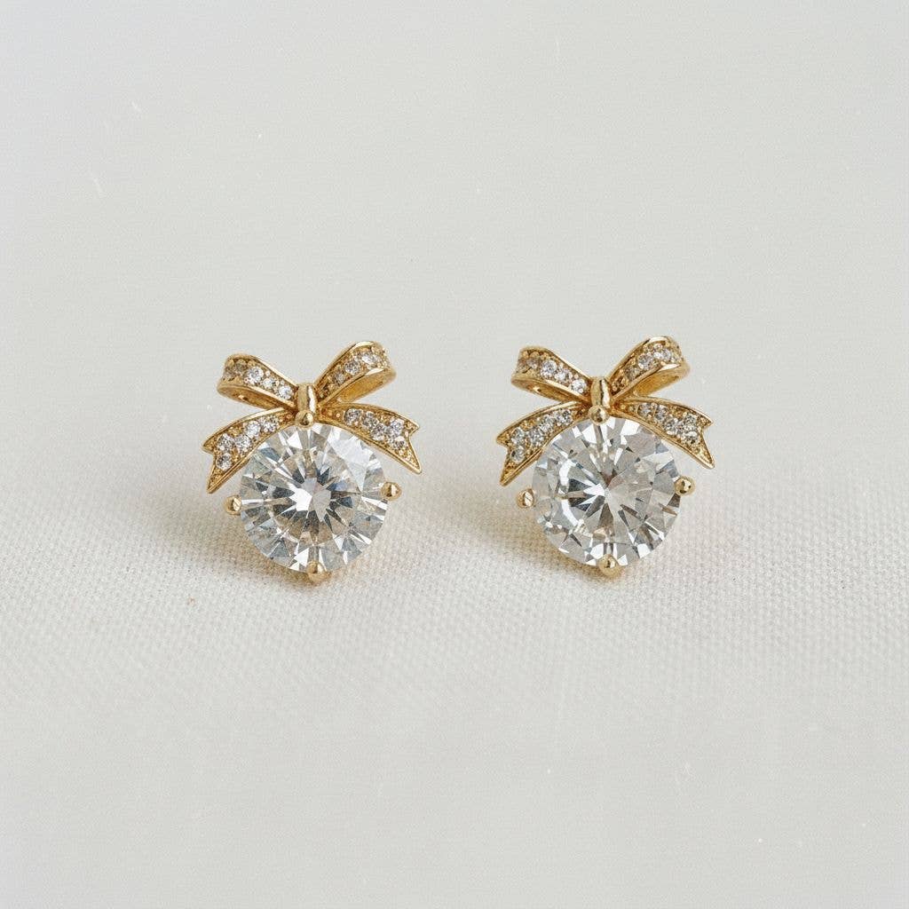 Katherine Bow Stud Earrings