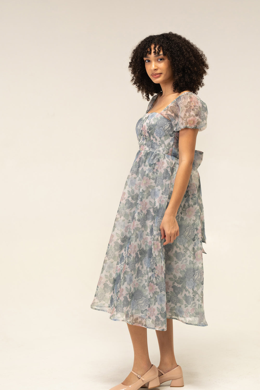 Sophia Floral Organza Dress - Morning Lavender Boutique Dresses Sophia Floral Organza Dress - Morning Lavender Boutique Dresses