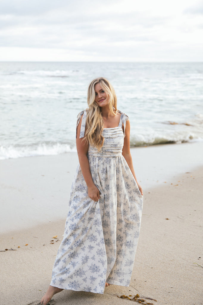 tie shoulder beach dress Jules Lavender boutique