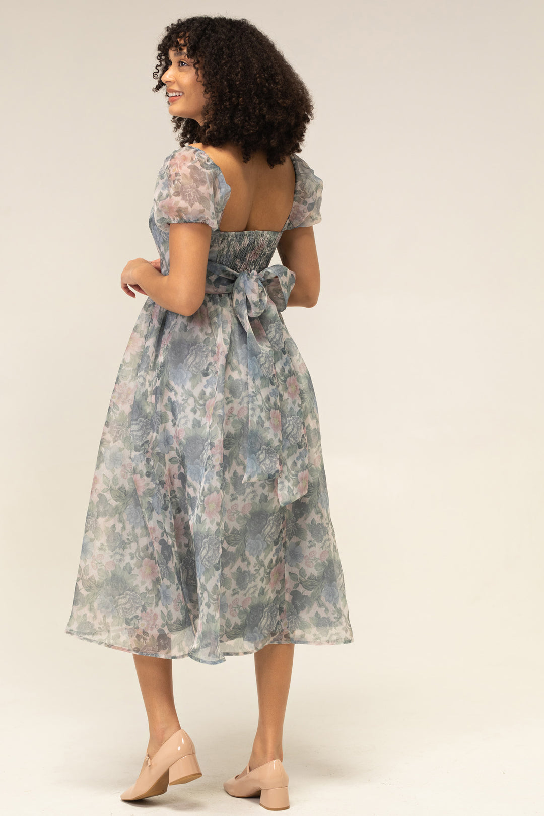 Sophia Floral Organza Dress - Morning Lavender Boutique Dresses Sophia Floral Organza Dress - Morning Lavender Boutique Dresses