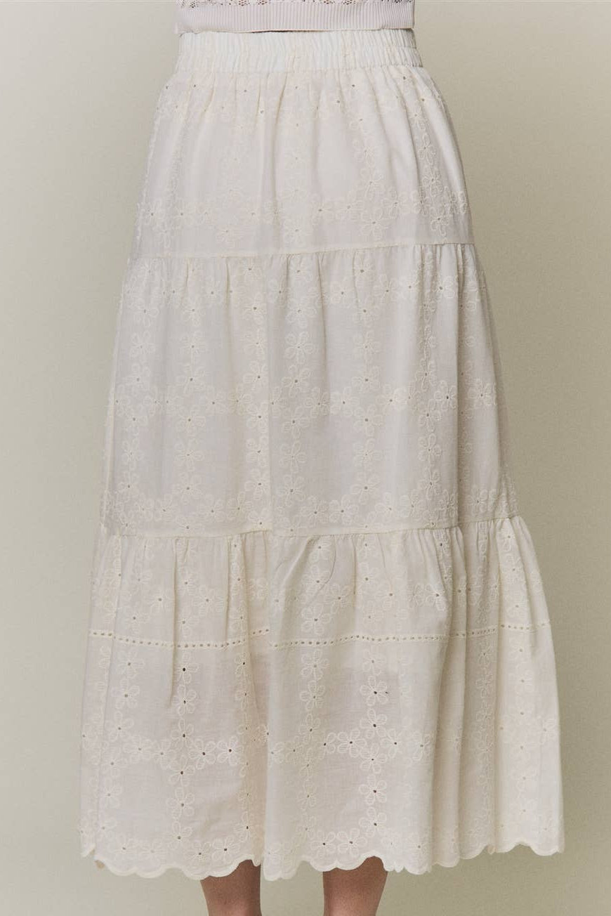 Juno Scalloped Maxi Skirt