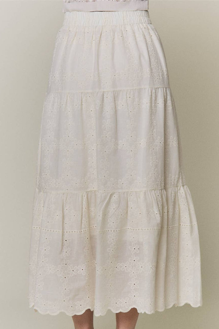 Juno Scalloped Maxi Skirt
