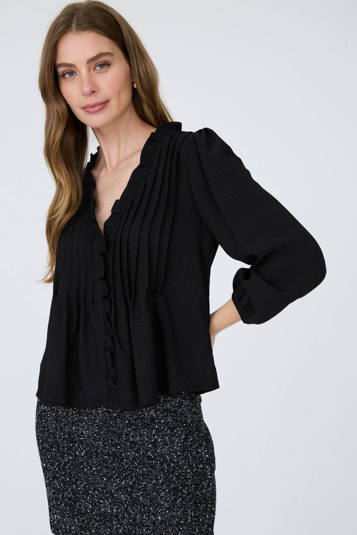 Kelly Ruffle Trim Blouse