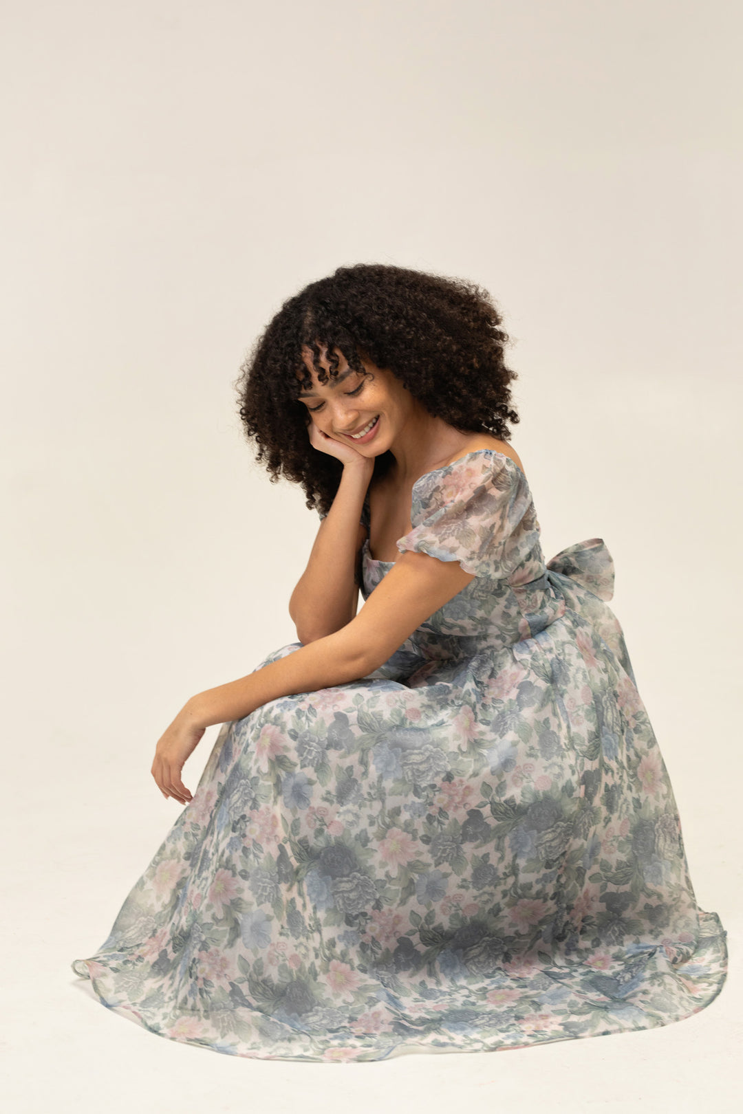 Sophia Floral Organza Dress - Morning Lavender Boutique Dresses Sophia Floral Organza Dress - Morning Lavender Boutique Dresses