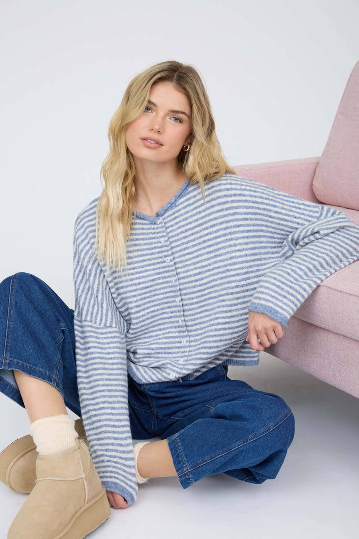 Mandy Stripe Knit Cardigan