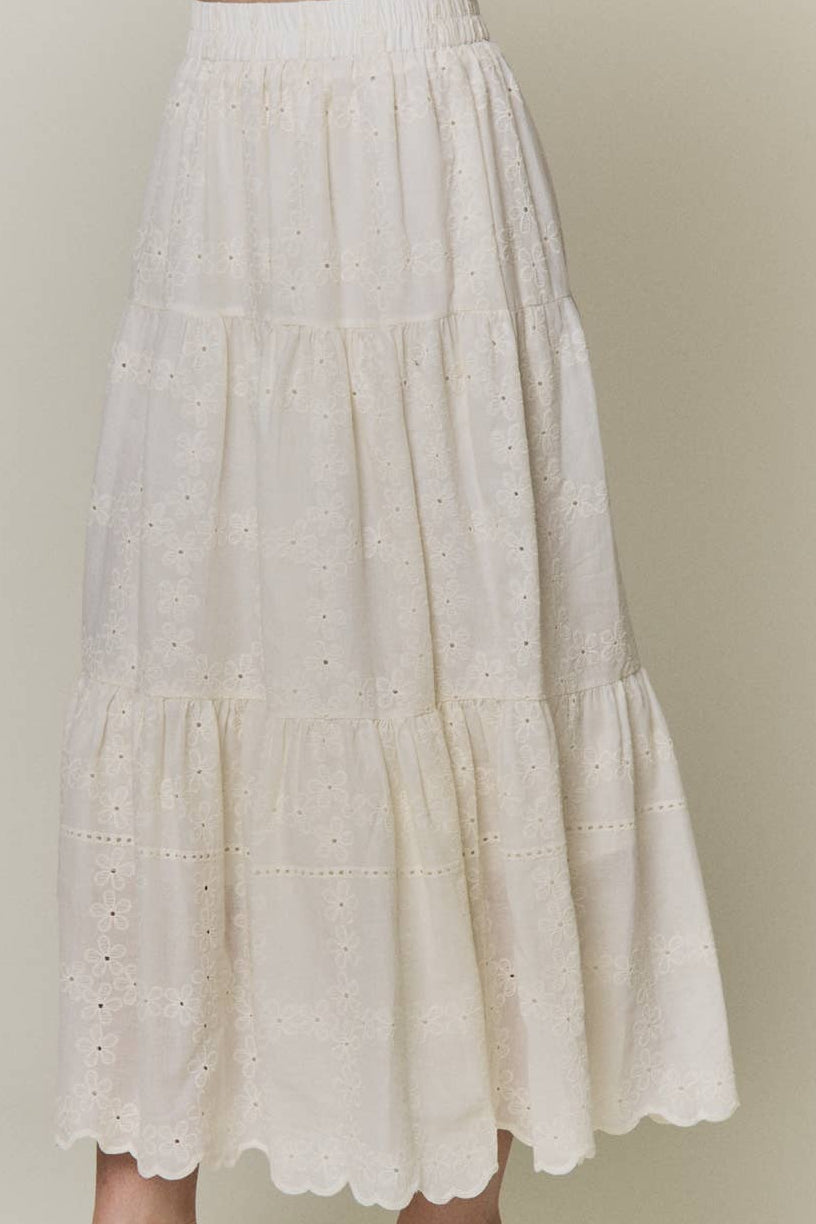 Juno Scalloped Maxi Skirt