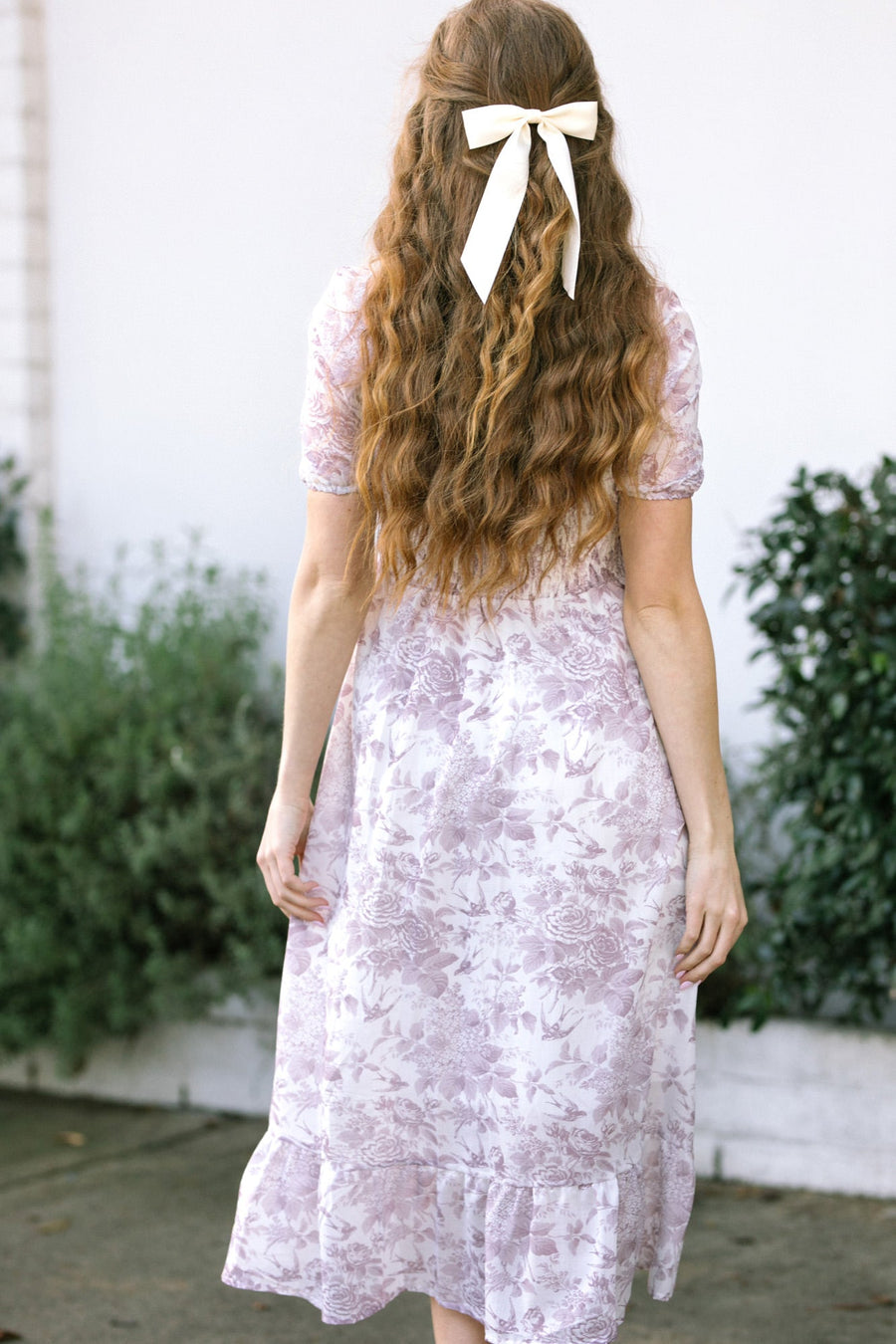 Marie Smocked Midi Dress - Morning Lavender Boutique Dresses