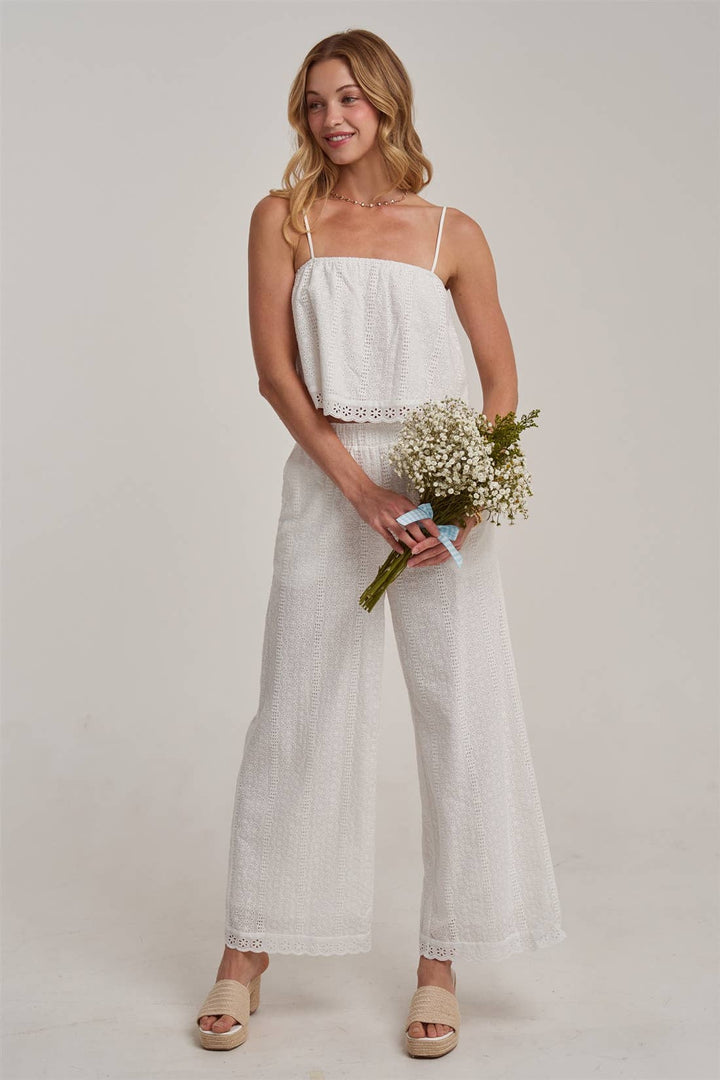 Courtney Eyelet Pant Matching Set