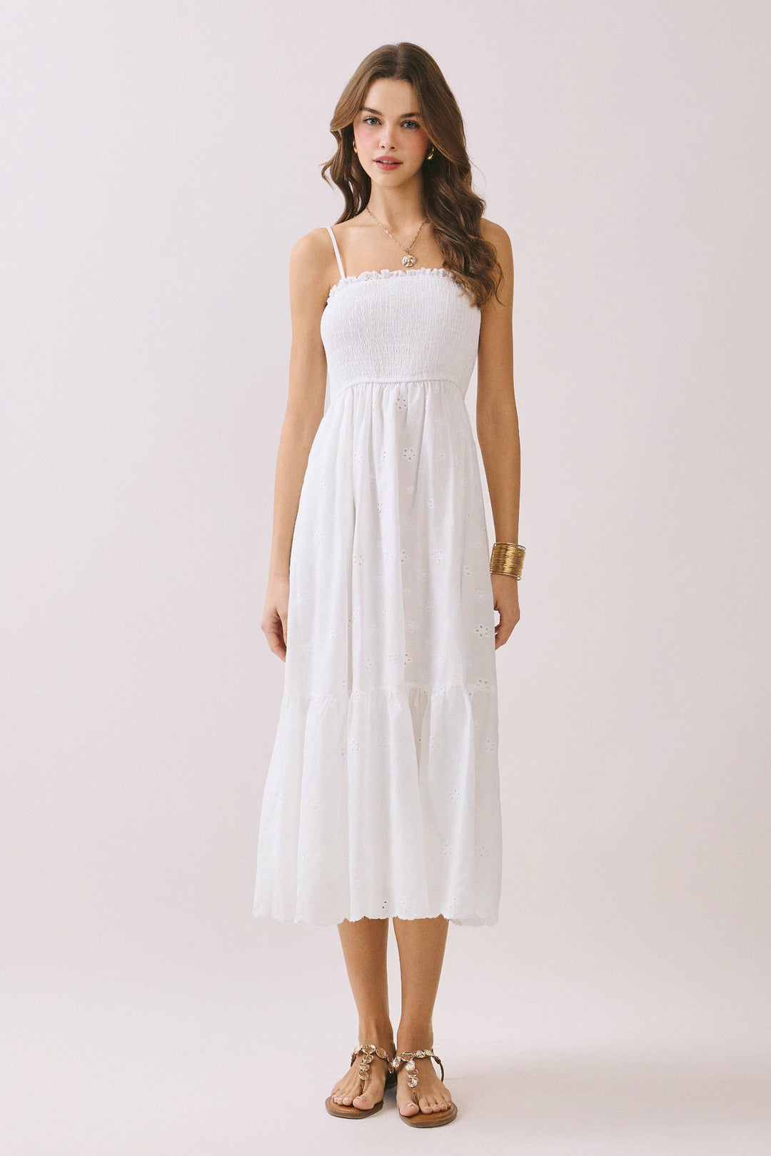Stephanie Ruffled Midi Dress