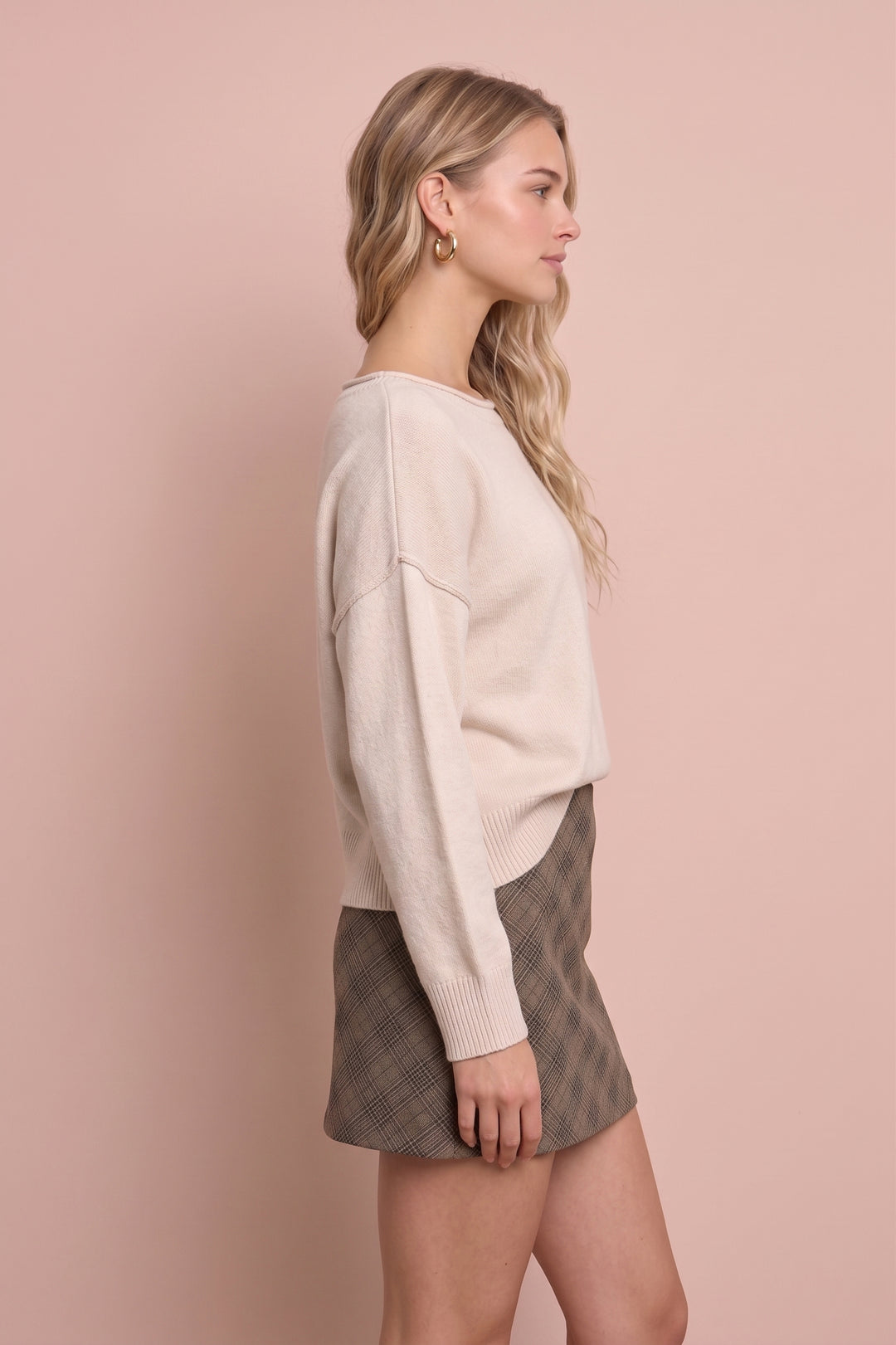 Celine Relaxed Knit Pullover Sweater