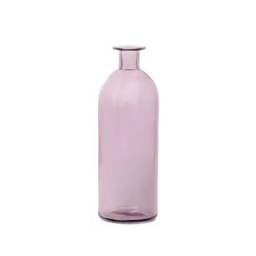Tall, cylindrical glass vase in a soft lavender hue.