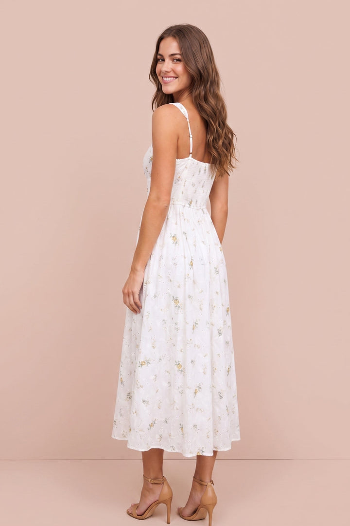 Lucinda Floral Corset Midi Dress