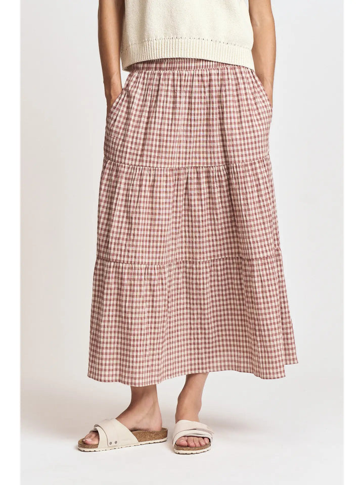 Melissa Tiered Gingham Skirt