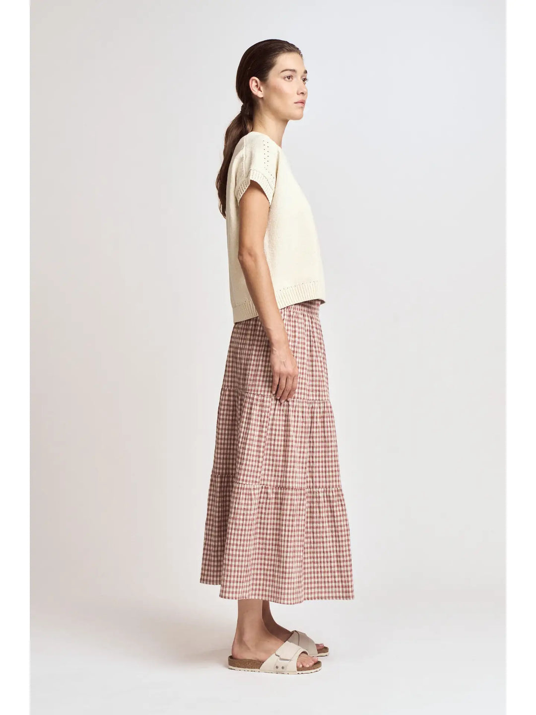 Melissa Tiered Gingham Skirt