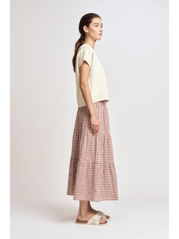 Melissa Tiered Gingham Skirt