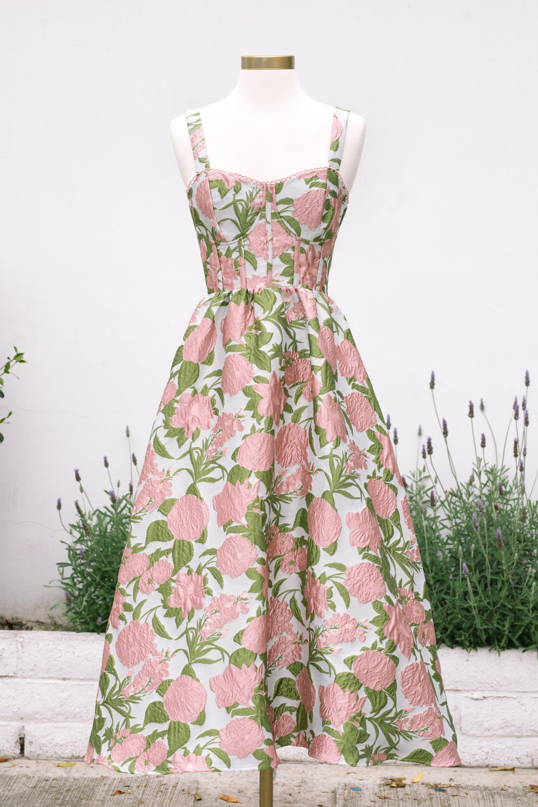 Melody Floral Midi Dress - Morning Lavender Boutique Dresses Mauve Green / Small by Morning Lavender Melody Floral Midi Dress - Morning Lavender Boutique Dresses Mauve Green / Small by Morning Lavender