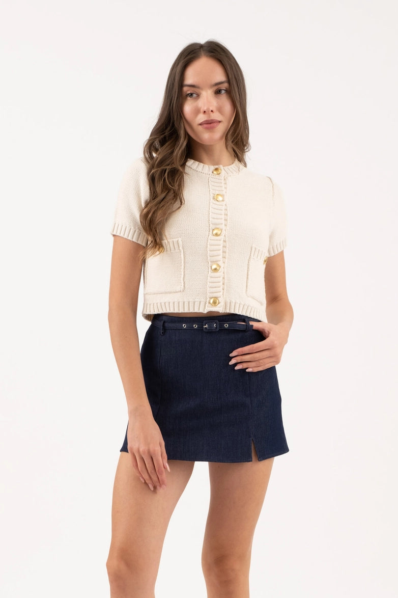 Rashida Pocket Buttoned Cardigan