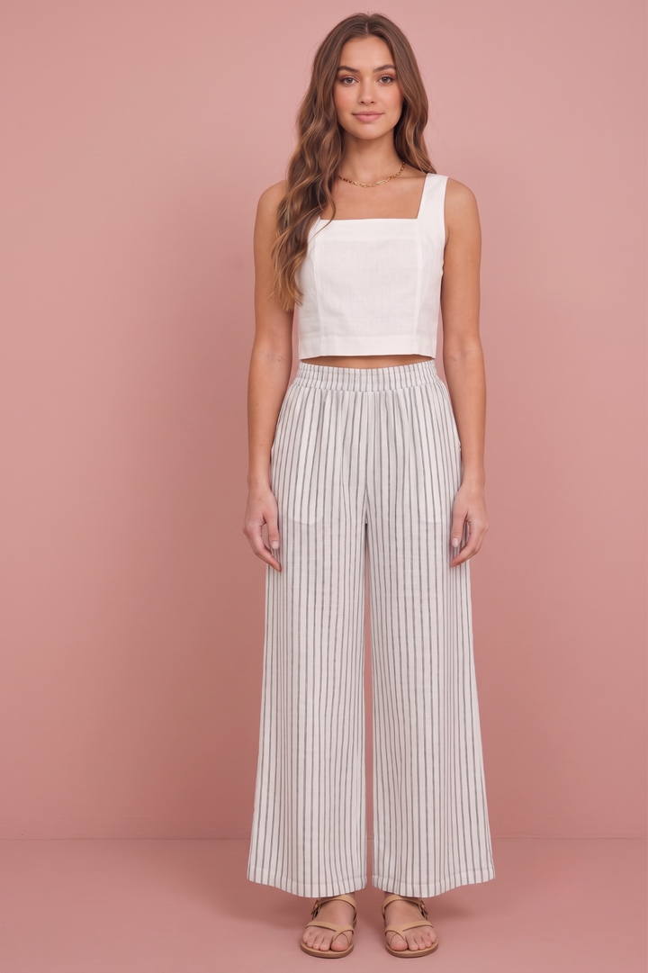 Rita Striped Wide Leg Pants