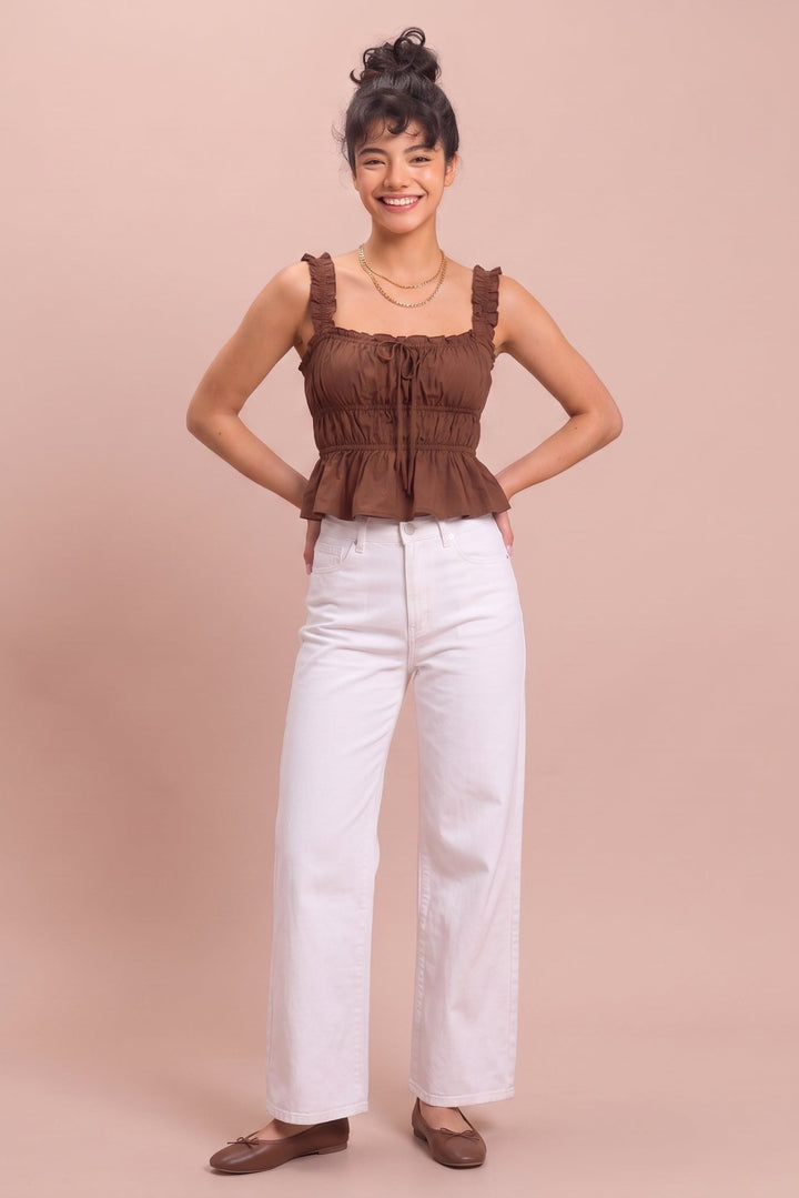 Ruby Ruched Peplum Top
