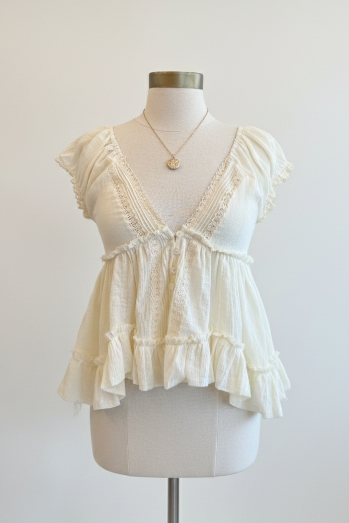 Sienna Lace Babydoll Blouse
