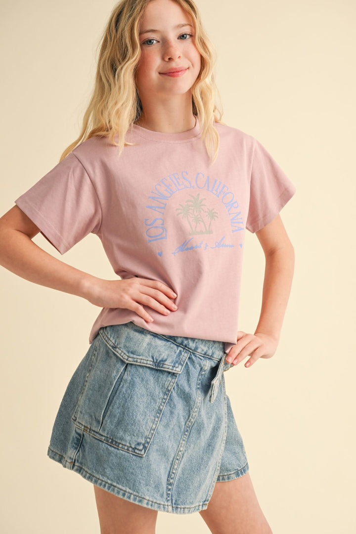 Tabby Girls Tween Boxy LA Top