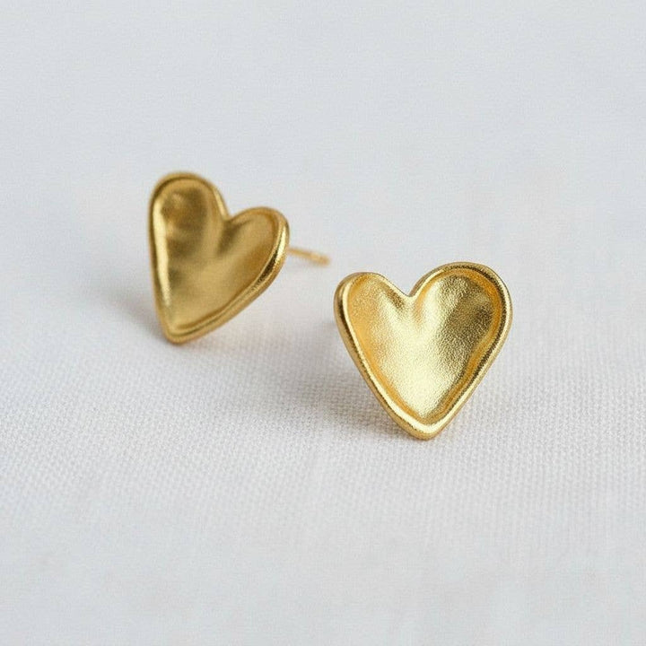 Elena Heart Stud Earrings
