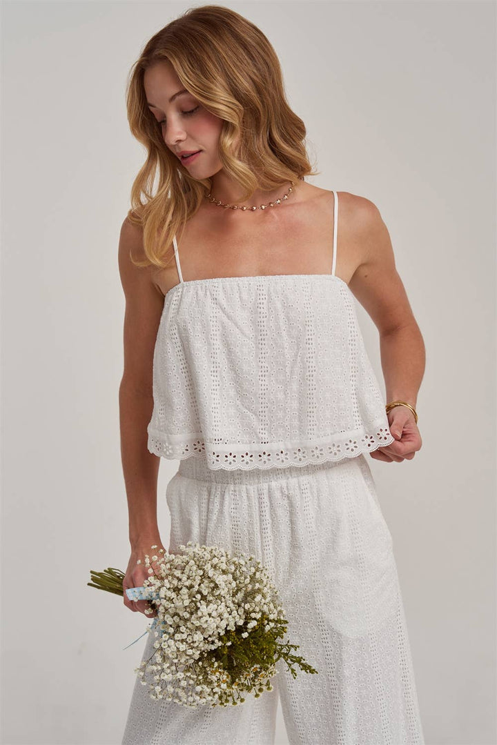 Courtney Eyelet Pant Matching Set