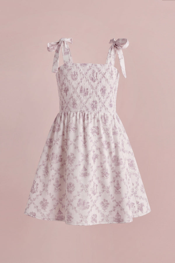 smocked printed sleeveless a line dress Umgee * Machine washable Girls Emma Smocked Dress -