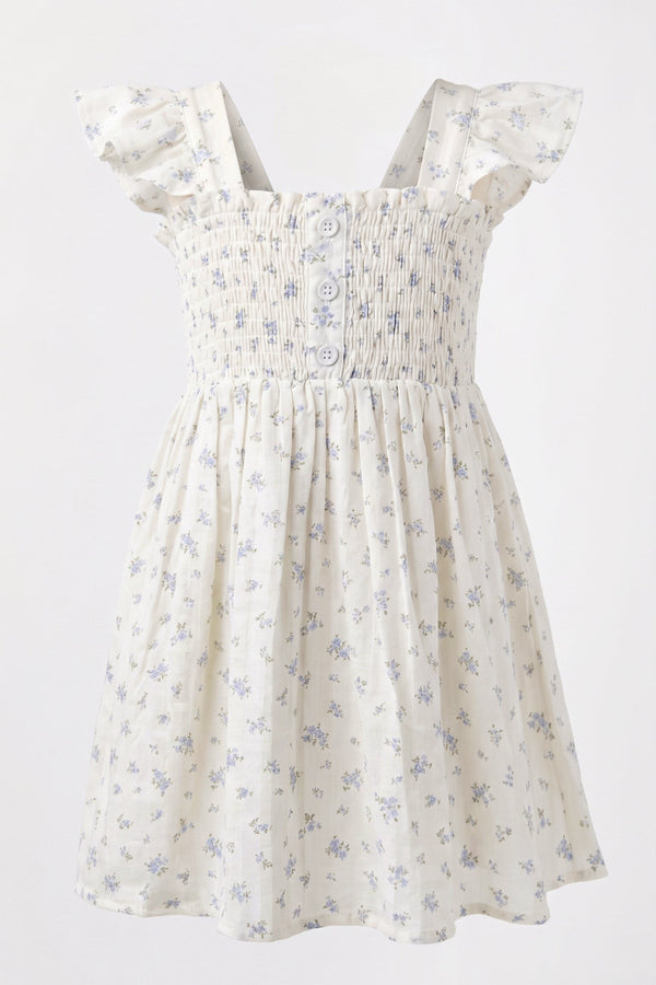Girls Jamie Button Floral Dress