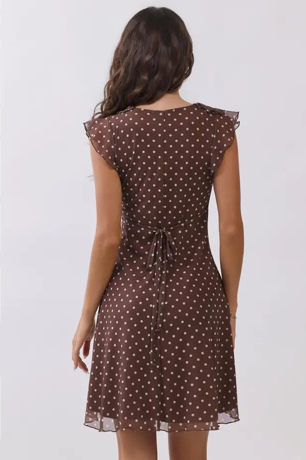 Lori Ruffle Tie Back Mini Dress