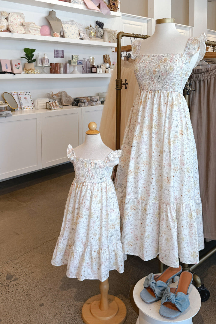 Girls Olivia Flutter Floral Dress