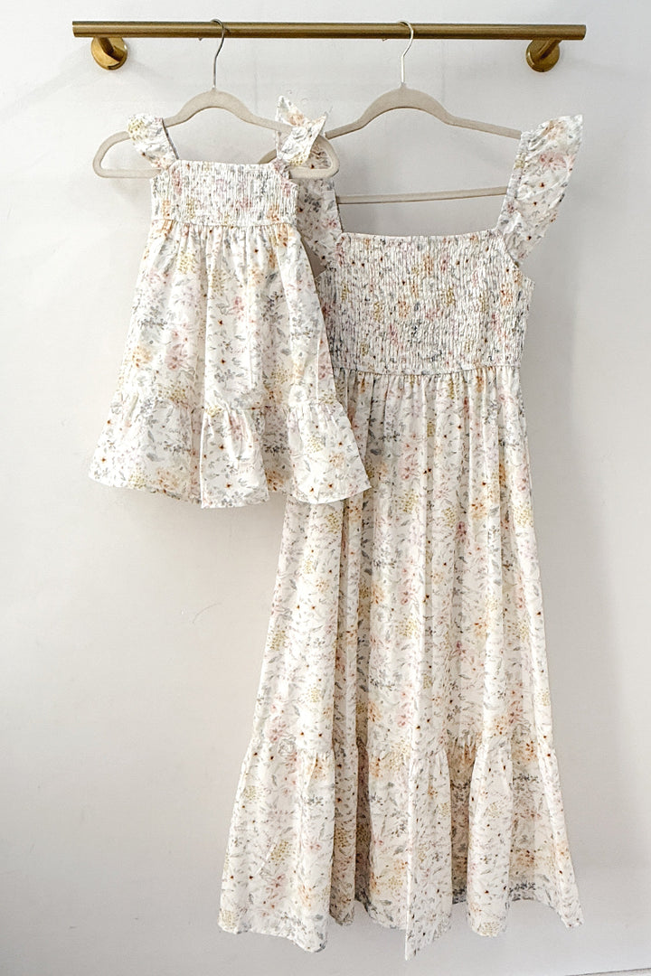 Girls Olivia Flutter Floral Dress