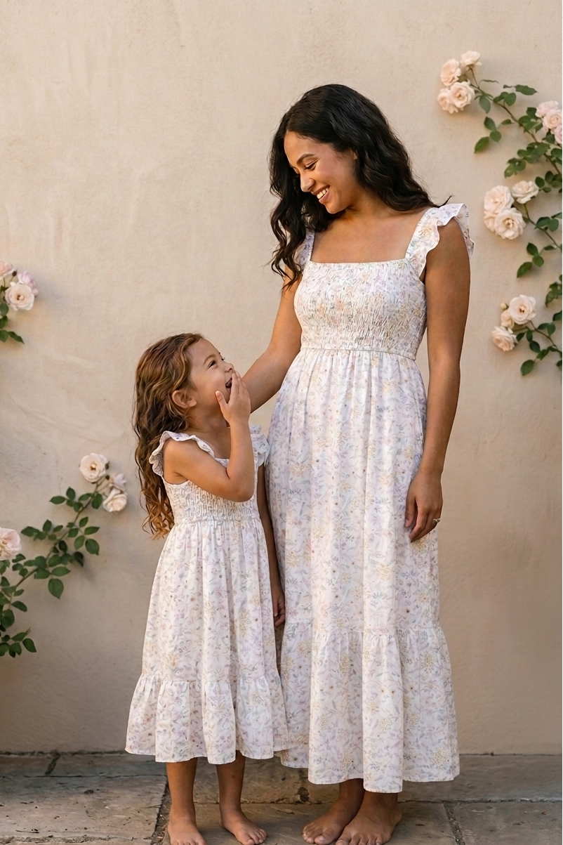 dress for mom and daughter Mother Matching Party 9.5 4T Chest 10 Matching Mother Daughter Dress, Photo