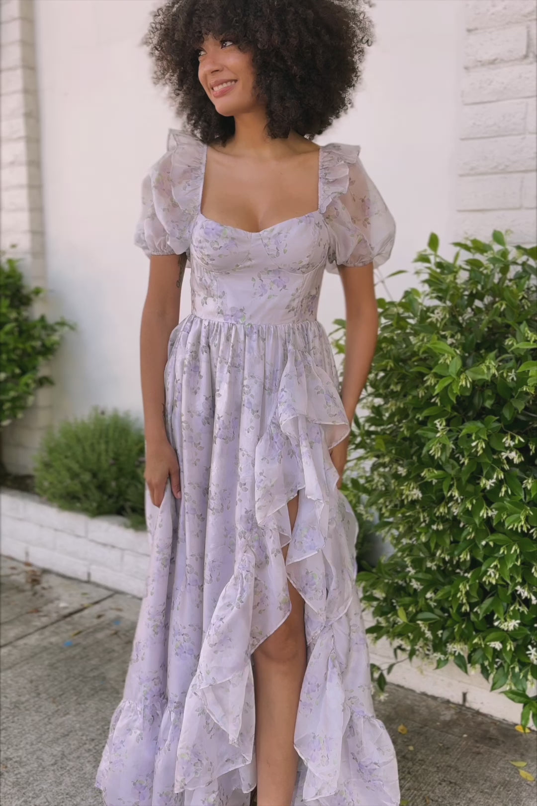 Heather Ruffled Maxi Dress - Morning Lavender Boutique Dresses