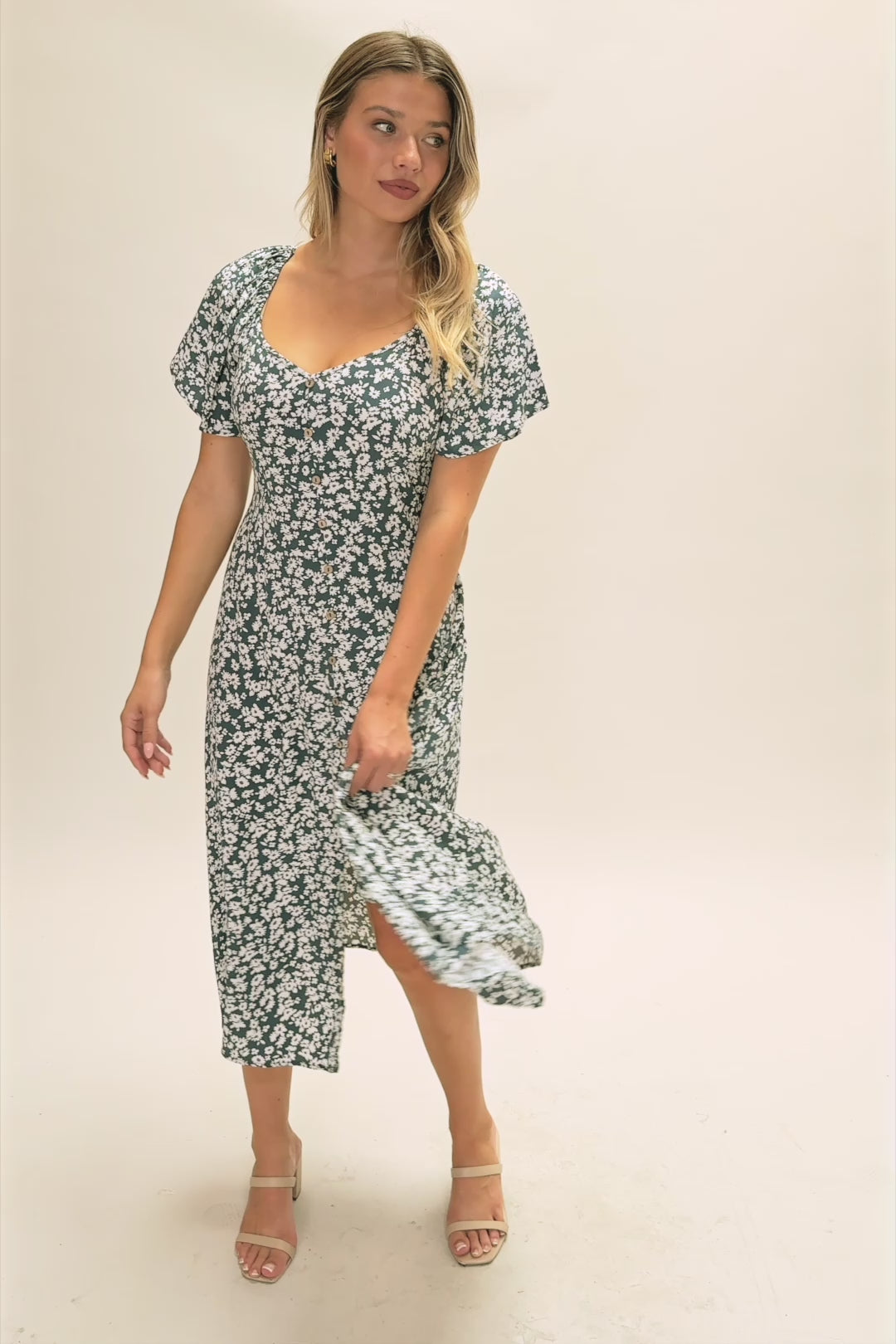 Tara Floral Button Dress