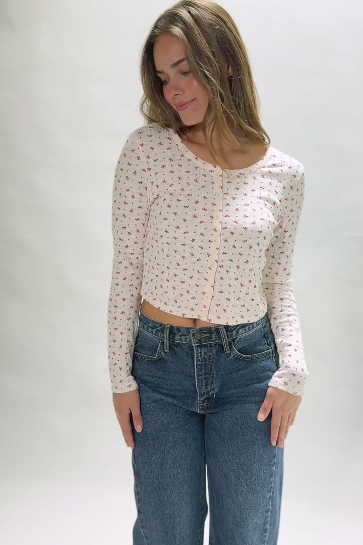 Avery Buttoned Knit Top