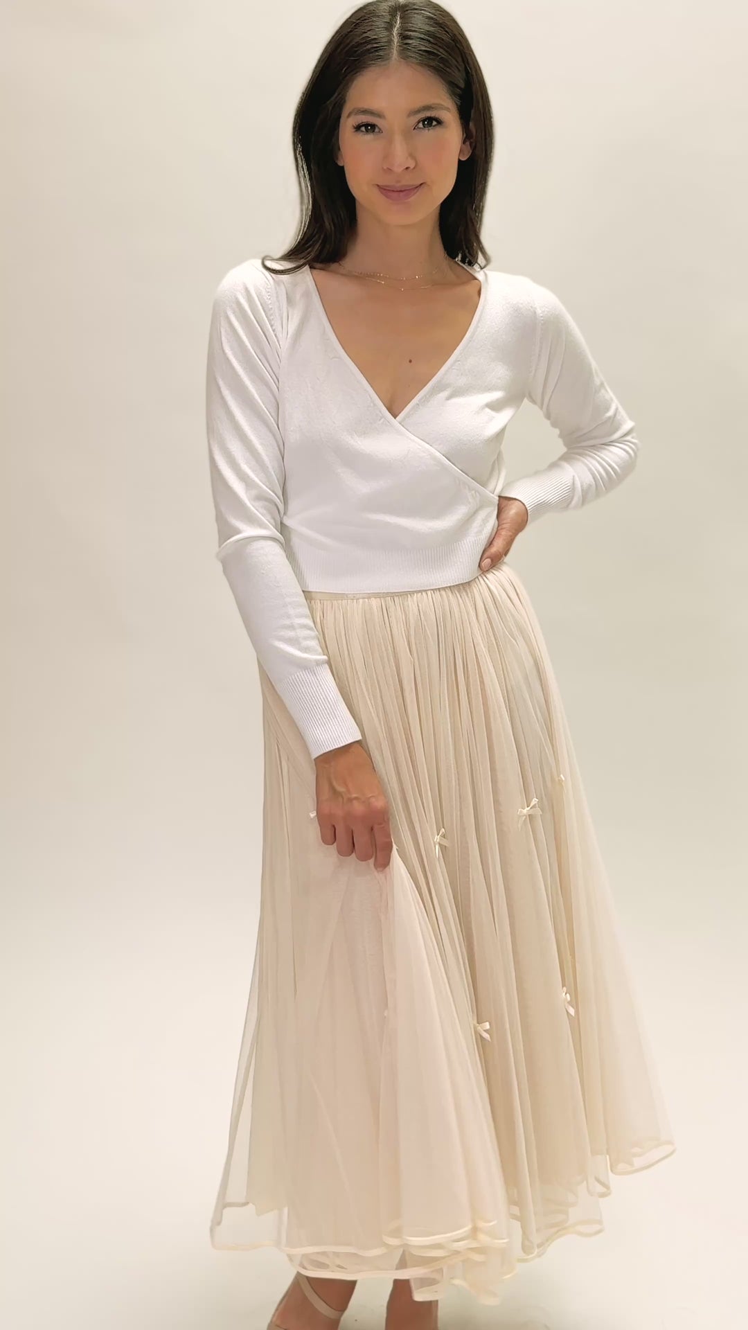 Nicole Tulle Bow Skirt