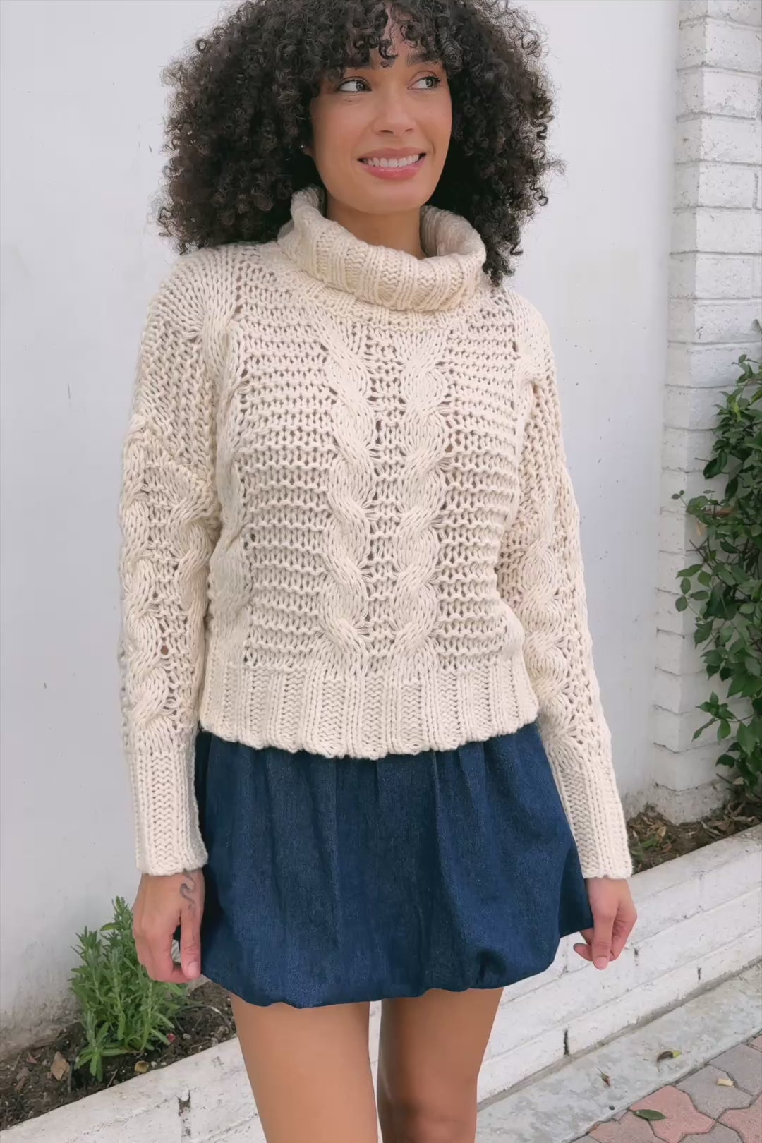 Lucinda Turtleneck Knit Sweater