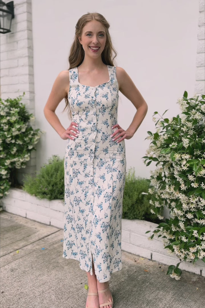 Larissa Buttoned Floral Dress