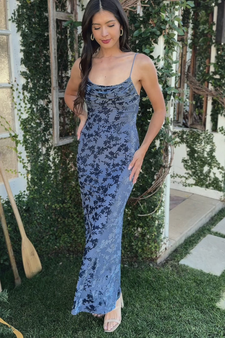 Belinda Burnout Velvet Dress