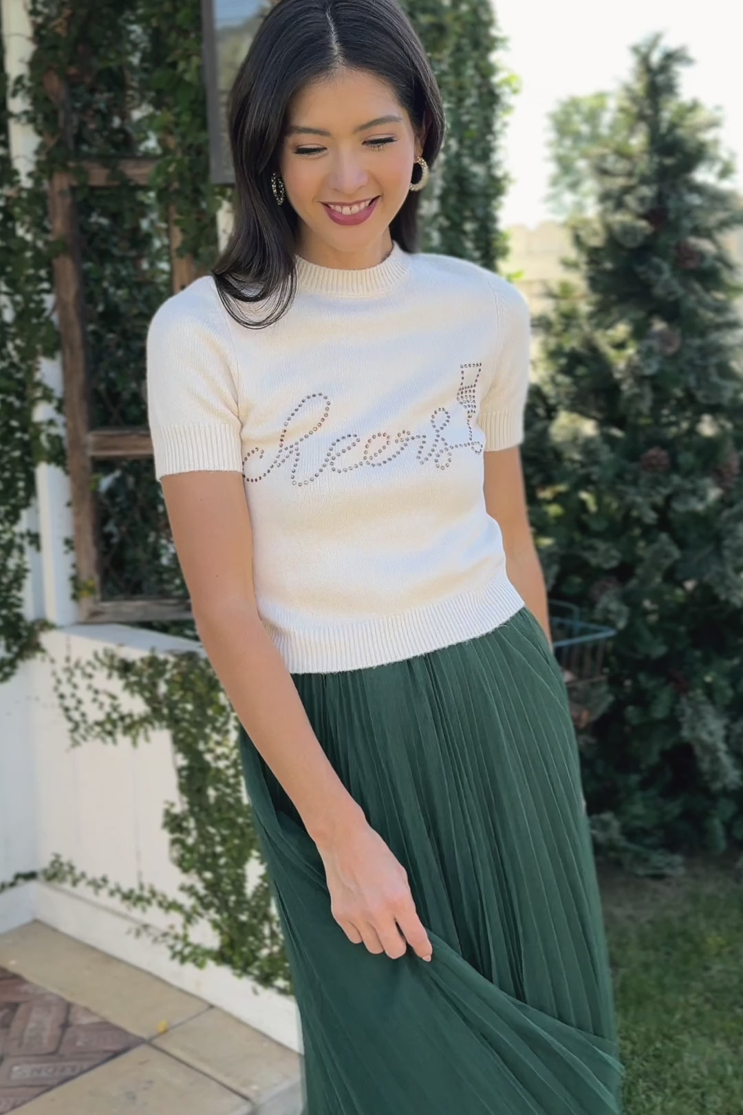 Beverly Rhinestone Cheers Top