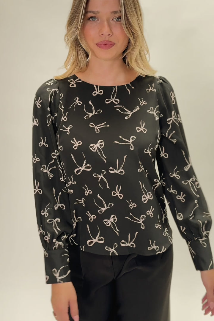 Mimi Bow Long Sleeve Blouse