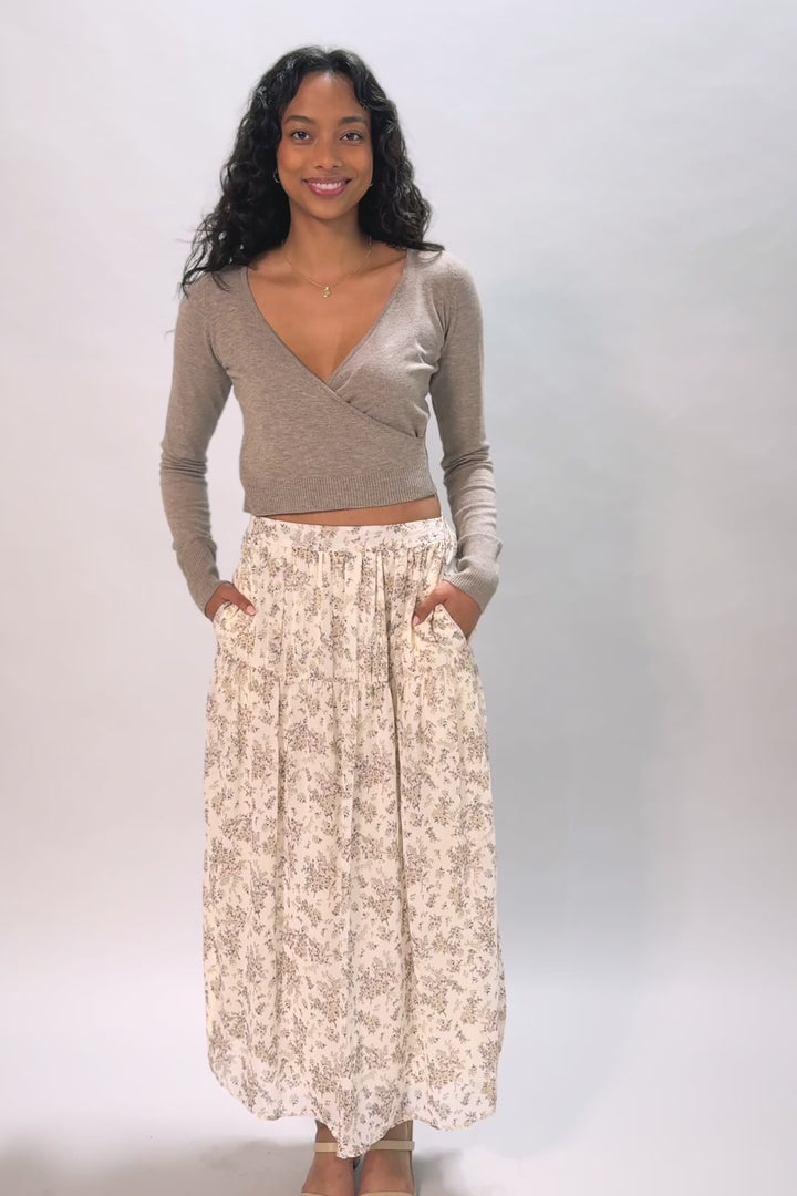 Hazel Floral Midi Skirt