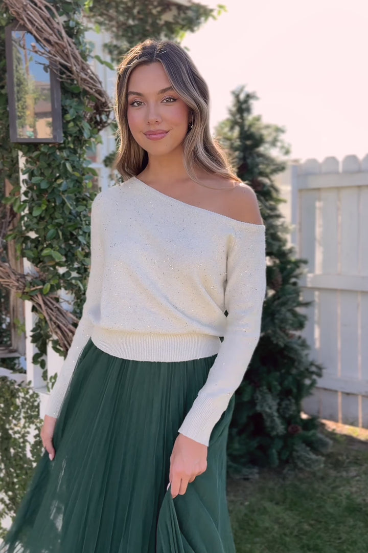 Jewel Sequin Knit Sweater