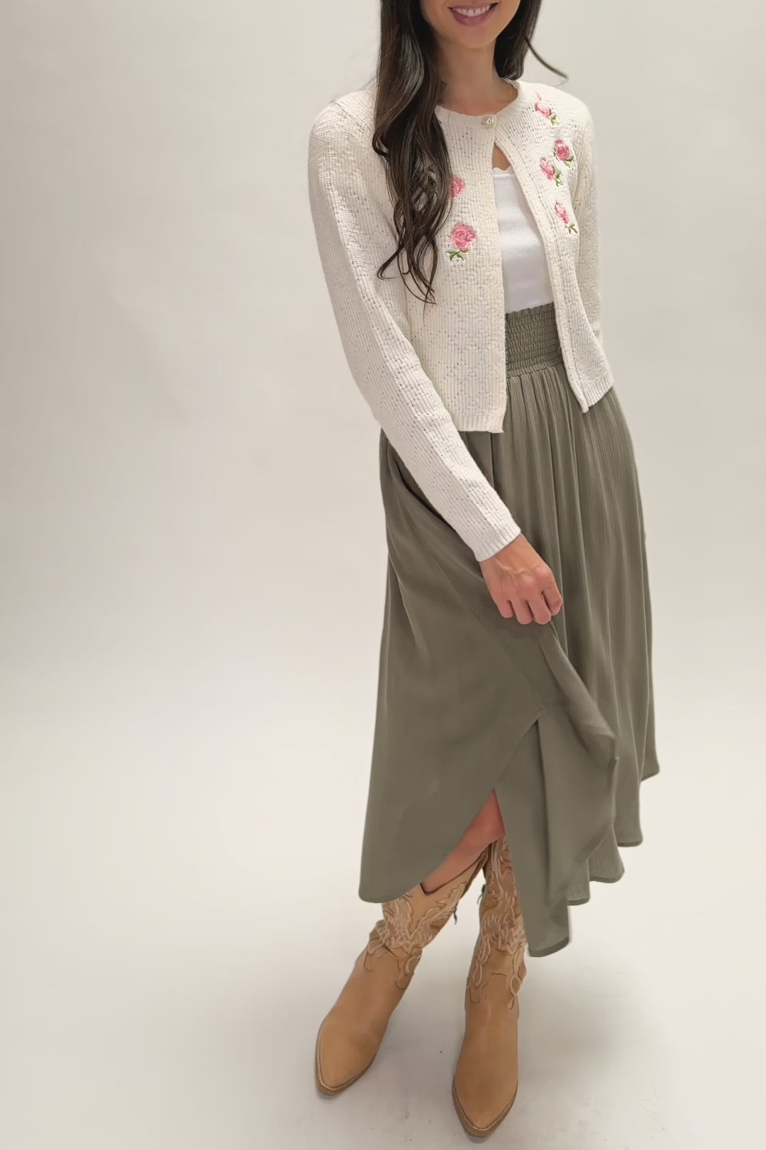 April Round Hem Skirt